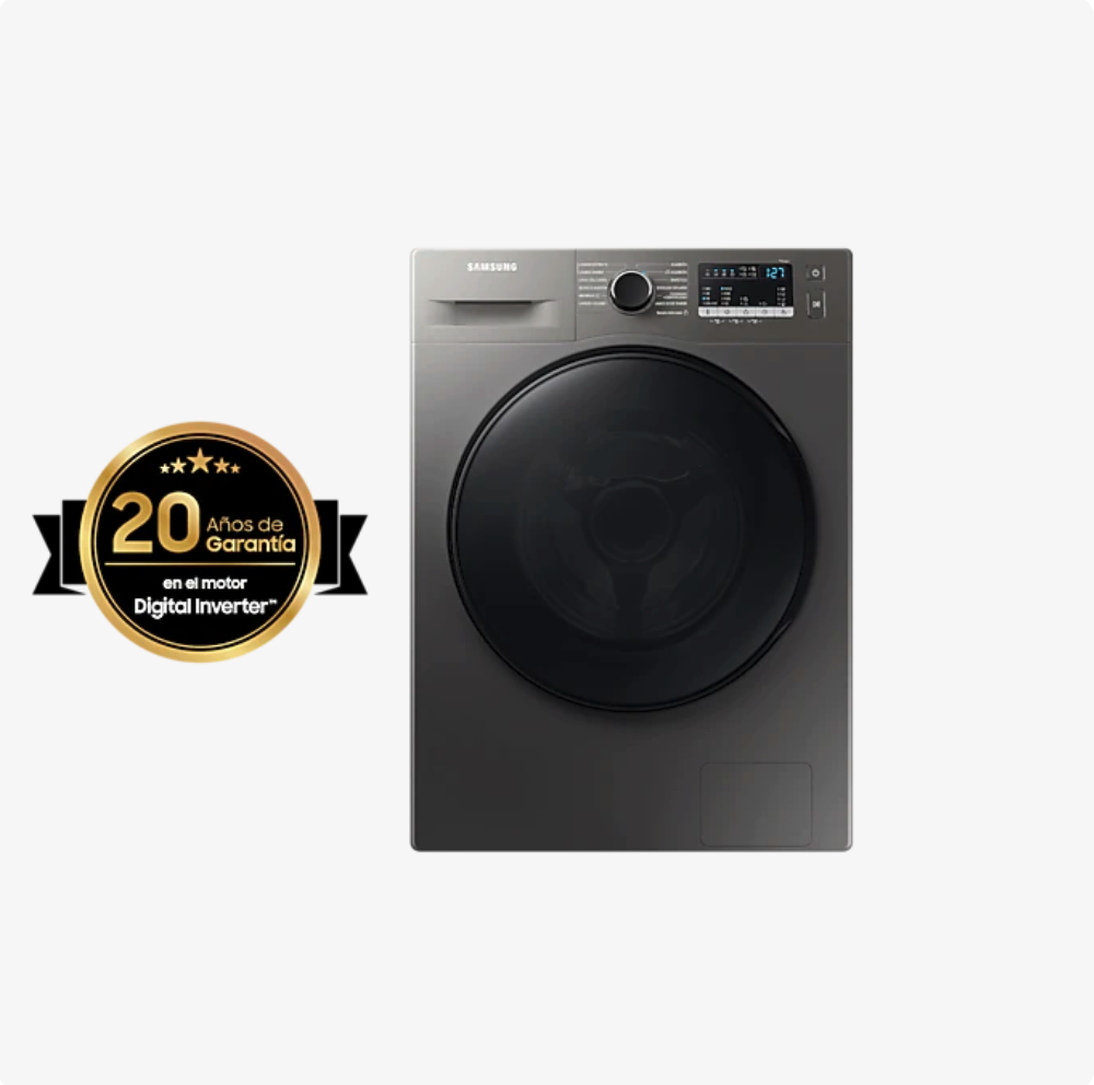 20% Off en Lavasecadora 11 kg Carga Frontal Digital Inverter Acero Inoxidable